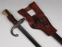 Lot 256 - A French model 1874 Gras bayonet, the 52cm...