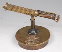 Lot 278 - A WW I trench art desk stand in the form of a...
