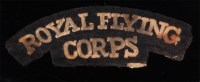 Lot 287 - A Royal Flying Corps cloth shoulder title.