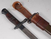 Lot 322 - A U.S. model 1917 Remington bayonet, having a...