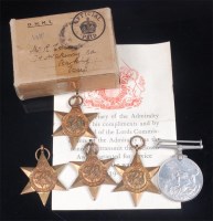 Lot 355 - A WW II medal group to include 1939-45 Star,...