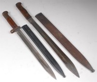 Lot 347 - A WW I German butcher bayonet, the 37cm blade...