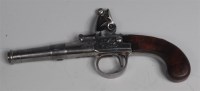 Lot 376 - An 18th century flintlock boxlock pistol,...