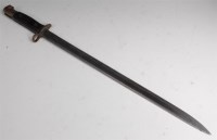 Lot 377 - A 1907 pattern Lee Enfield bayonet, having a...