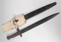 Lot 386 - A British pattern 1888 Mk I 2nd type bayonet,...