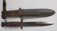 Lot 345 - A US Army M3 trench knife, having a 16.5cm...