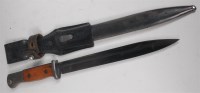 Lot 388 - A German K-98 Mauser bayonet, the 25cm single...