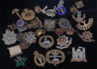 Lot 399 - A collection of assorted military cap badges...