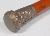 Lot 404 - A mid-20th century walking stick, the malacca...