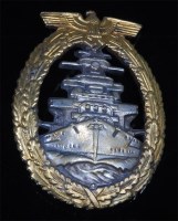 Lot 410 - A German High Seas Fleet War badge, marked...