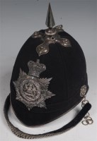 Lot 412 - An 1878 pattern blue cloth Officer's helmet...