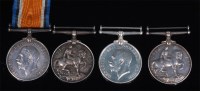 Lot 420 - A collection of four WW I British War medals,...