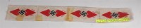 Lot 434 - A strip of four uncut Hitler Youth woven cloth...