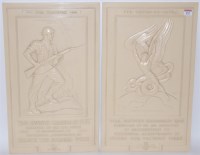 Lot 452 - A WW II moulded plastic wall plaque depicting...