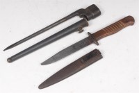 Lot 483 - A WW II British No.4 Mk II spike bayonet in...