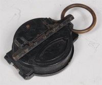 Lot 484 - A WW II German marching compass, stamped hap...