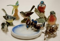 Lot 200 - A Mack figure of a kingfisher; together with...
