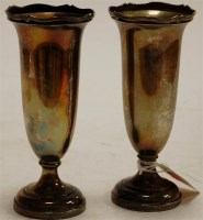 Lot 219 - A pair of early 20th century silver trumpet...
