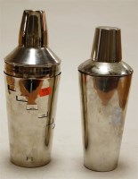 Lot 222 - An Art Deco style silver plated cocktail...