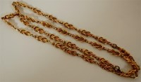 Lot 295 - A gilt metal fancy link neck chain