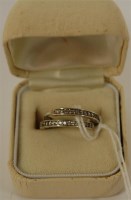 Lot 298 - A pair of Pandora silver and cz set hoop earrings