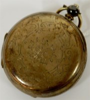 Lot 301 - A Continental silver cased full hunter pocket...