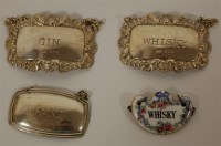 Lot 294 - A pair of silver decanter collars, annotated...