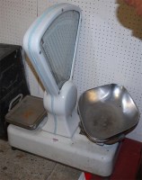Lot 1106 - A pair of mid 20th century cast iron weighing...