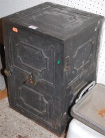 Lot 1107 - A nearly 20th century cast iron floor safe of...