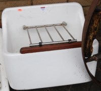 Lot 1115 - A white glazed stoneware butler's sink with...