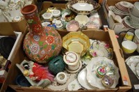 Lot 413 - Three boxes of miscellaneous china to include...
