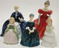 Lot 193 - Five Royal Doulton figurines to include;...