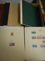 Lot 348 - A box of assorted stamp albums and contents to...
