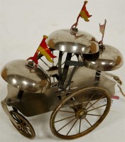 Lot 352 - A small desk top pull-along tricycle mounted...