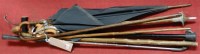 Lot 376 - A collection of assorted walking sticks, a...