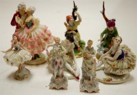 Lot 216 - A Capo di Monte figure of a fruit-picker;...