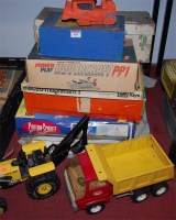 Lot 405 - A modern Tonka truck together with various...