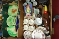 Lot 411 - Two boxes of miscellaneous china to include...