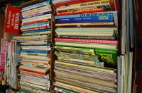 Lot 418 - Three boxes of assorted books and magazine to...