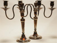 Lot 242 - A pair of early 20th century silver plated...