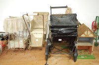 Lot 457 - A Victorian child's dolls pram, together with...