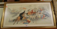 Lot 1015 - A Japanese colour woodblock print, depicting...