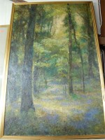 Lot 1017 - C J Fox - A summer wood, oil on canvas, signed...