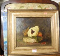Lot 1019 - Contemporary school - Still life with fruit...