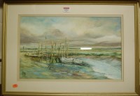 Lot 1024 - Bob Czech - Mawston Quay, watercolour, signed...