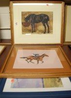 Lot 1026 - Follower of Lucy Kemp-Welch - Bay horse in a...