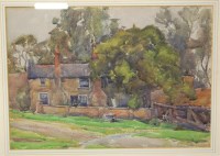 Lot 1043 - Ella Crum - Hall Farm, Aldeburgh, watercolour,...