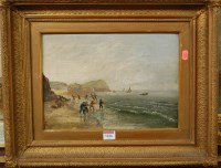 Lot 1046 - J Mul**** - Pair; Coastal scenes, oil on...