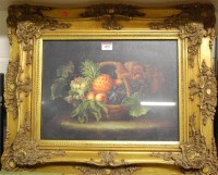 Lot 1051 - Still life with fruit, reproduction print in...