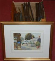 Lot 1062 - A box of assorted pictures, prints and an...